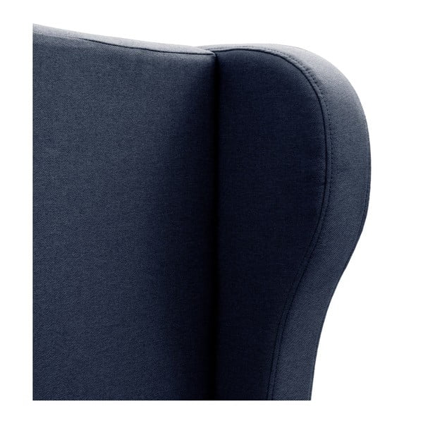 Tmavomodrá posteľ s čiernymi nohami Vivonita Windsor, 140 × 200 cm-image-2