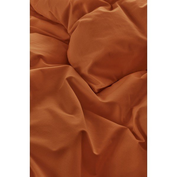 Obliečky na jednolôžko z bio bavlny v terakotovej farbe 140x200 cm Zack – Jotex-image-2