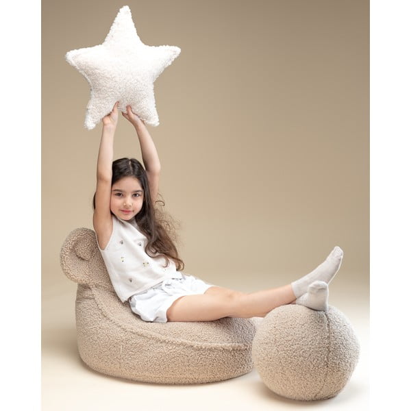 Svetlohnedý detský sedací vak z textílie buklé Bear – Wigiwama-image-2