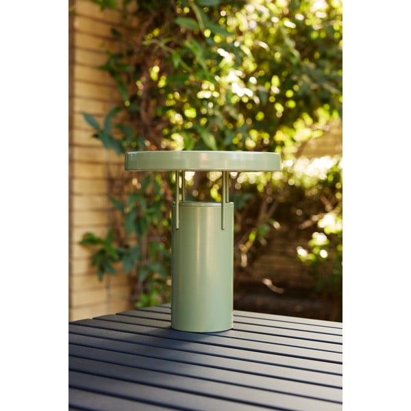 Zelená LED stmievateľná stolová lampa s kovovým tienidlom (výška 28 cm) BringMe – Hübsch-image-4