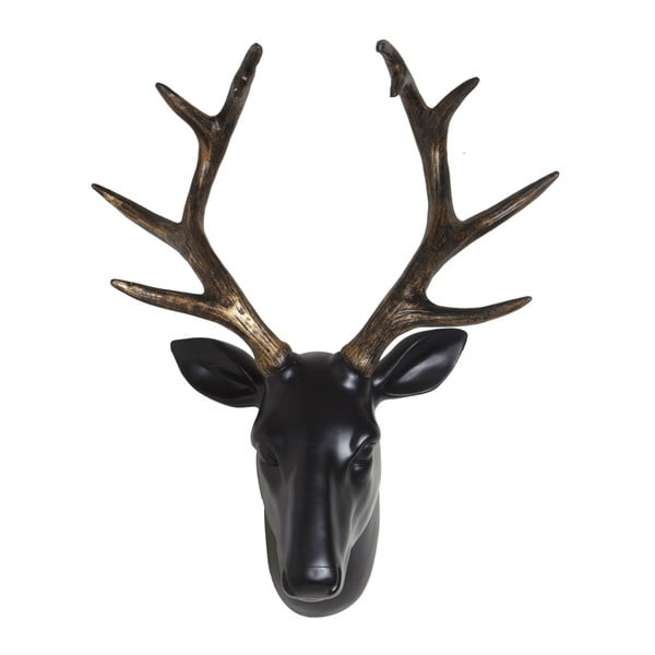 Čierna nástenná dekorácia YWL Deer