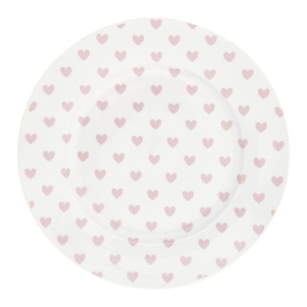 Keramický tanier Miss Étoile Rose Hearts, ⌀ 25 cm
