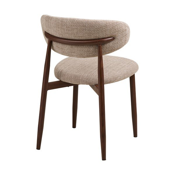 Béžová/tmavohnedá čalúnená jedálenská stolička Levanto – House Nordic-image-2