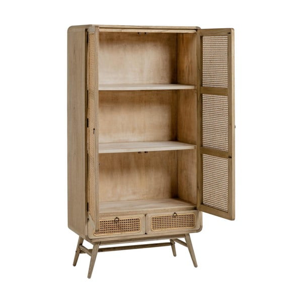 Šatníková skriňa z masívu mindi v prírodnej farbe 90x175 cm Nalu – Kave Home-image-4