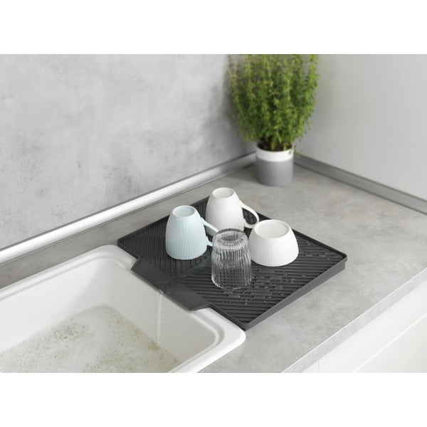 Tmavosivý odkvapkávač Wenko Neli, 34 x 40 cm-image-1