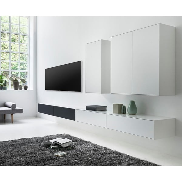 Čierno-biela zostava TV stolíka a 2 komôd Edge by Hammel - Hammel Furniture-image-1