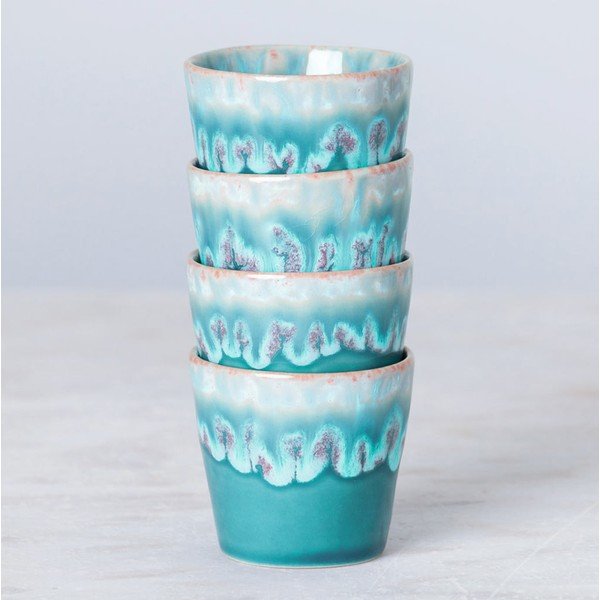 Bielo-tyrkysový kameninový hrnček na espresso Costa Nova, 200 ml-image-1