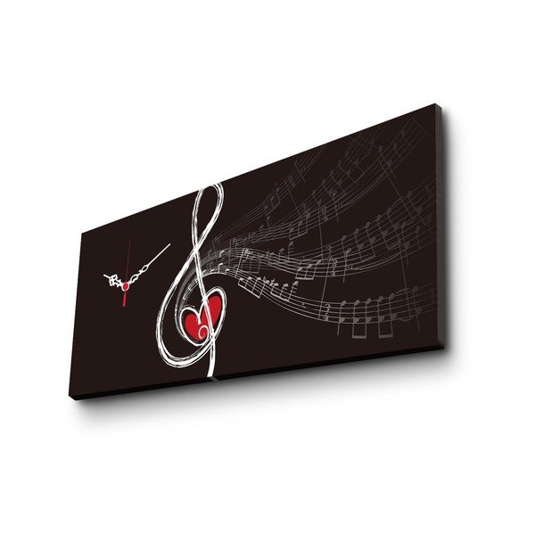 Dekoratívne nástenné hodiny Husľový Kľúč, 30 × 70 cm