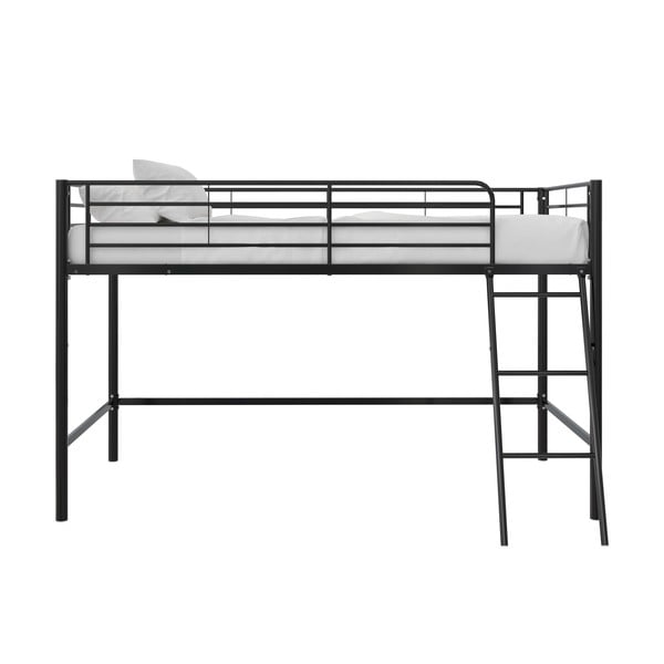 Čierna vyvýšená detská posteľ 90x200 cm Jodie – Støraa-image-3