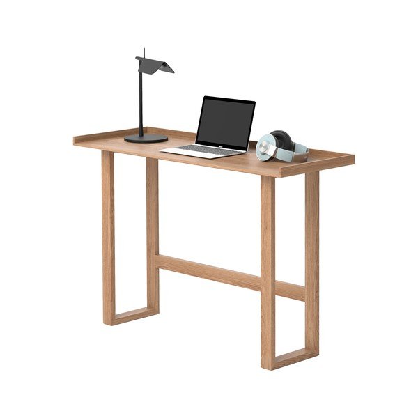 Písací stôl z masívneho dubového dreva Wireworks Slim-image-2