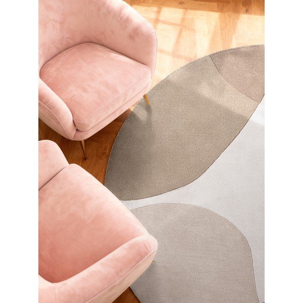 Béžový ručne tkaný vlnený okrúhly koberec ø 160 cm Hackney Clarissa – Ted Baker-image-2