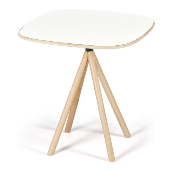 Biely stôl s drevenými nohami IKER Mannequin