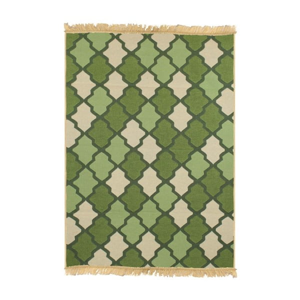 Zelený koberec Duvar Green, 80 x 150 cm