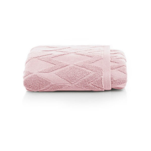 Svetloružový bavlnený uterák Maison Carezza Toscana, 50 × 70 cm