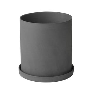 Tmavosivý porcelánový kvetináč Blomus Nona