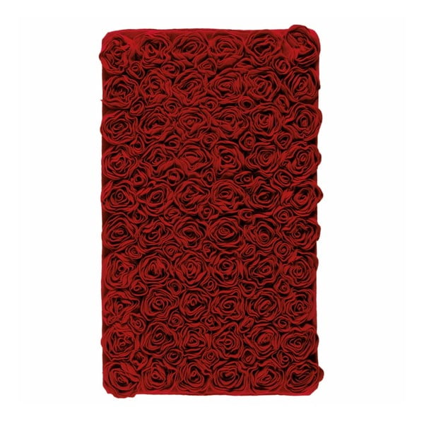 Červená kúpeľňová predložka  Rose, 60 x 100 cm