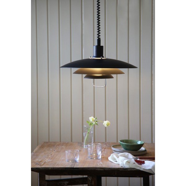 Čierne závesné svietidlo Markslöjd Kikrenes, ø 48 cm-image-1