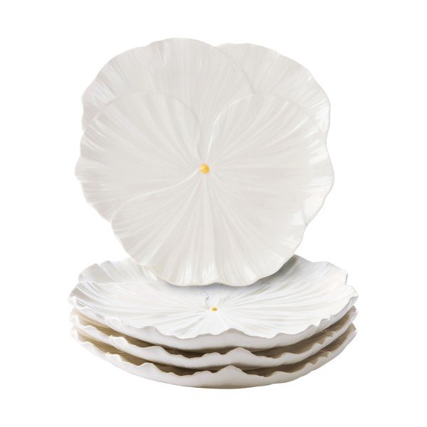 Biele porcelánové taniere v súprave 4 ks Elva – Jotex