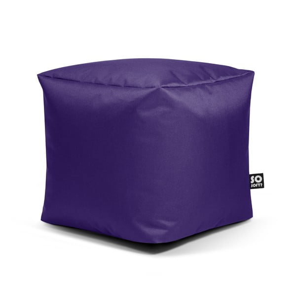 Fialový detský sedací vak Cube M – So Soft?