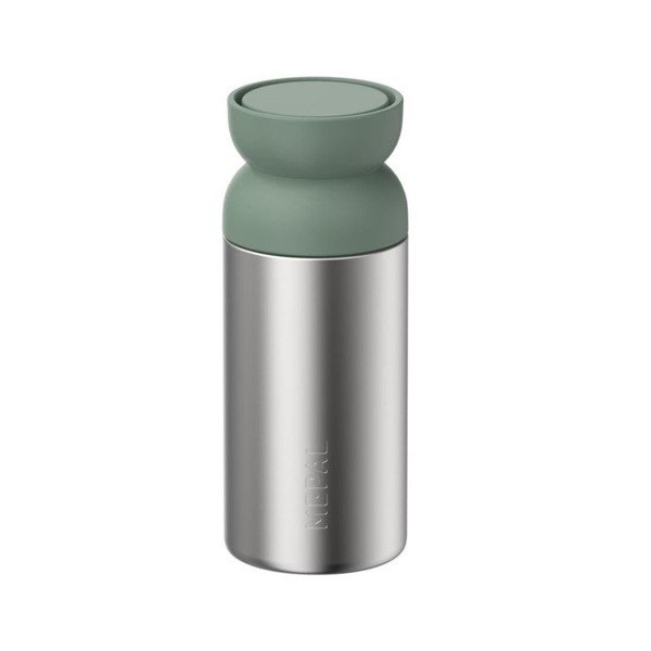 Termo hrnček z nehrdzavejúcej ocele v striebornej farbe/šalviový zelený 350 ml Ellipse – Mepal