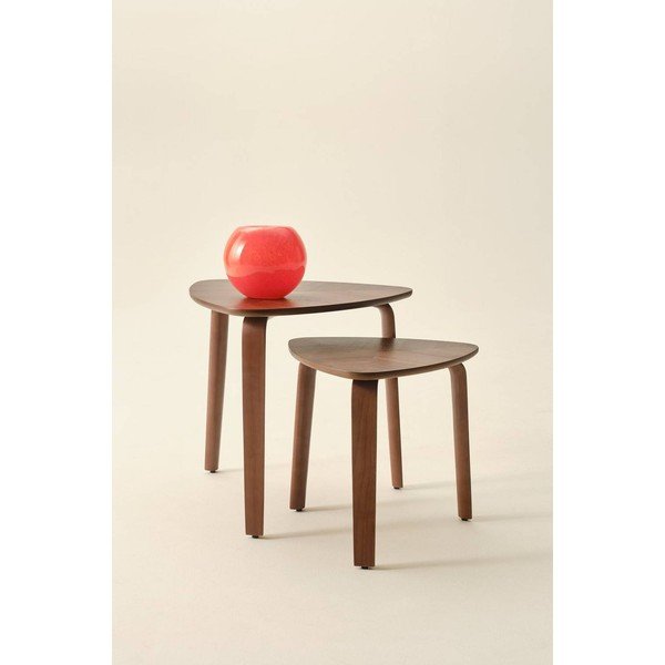 Odkladacie stolíky v súprave 2 ks v dekore orecha 55x56 cm Tulua – Jotex-image-1