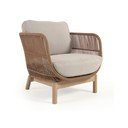 Béžové kovové/polstrované záhradné kreslo Catalina – Kave Home