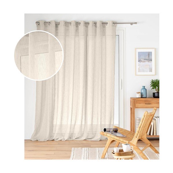 Záclona v prírodnej farbe 300x240 cm Carlin – douceur d'intérieur-image-3