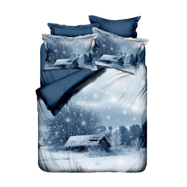 Obliečky s plachtou Snowy Winter, 200x220 cm