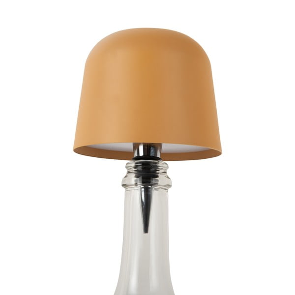 Okrovožltá LED stolová lampa na fľašu s kovovým tienidlom (výška 13 cm) Cone Hat LED – Leitmotiv