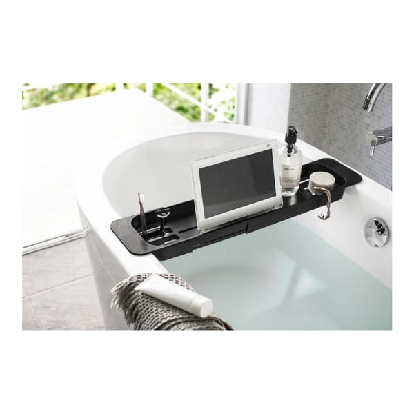 Čierna nastaviteľná polica na vaňu YAMAZAKI Tower-image-2