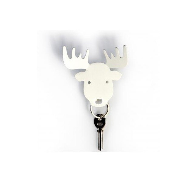 Vešiačik na kľúče QUALY Moose Key Holder, biely
