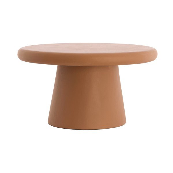 Okrúhly konferenčný stolík v terakotovej farbe ø 70 cm Kulona – Light & Living