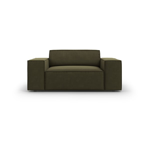 Zelené zamatové kreslo Jodie – Micadoni Home-image-3