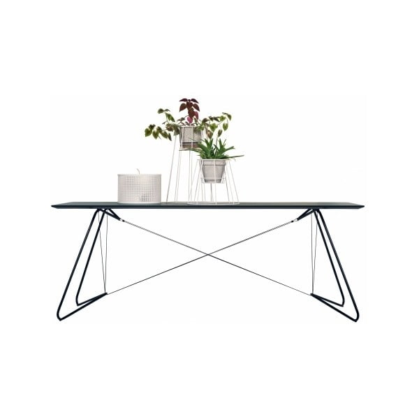 Jedálenský/pracovný stôl On A String, čierny, 200 x 90 cm