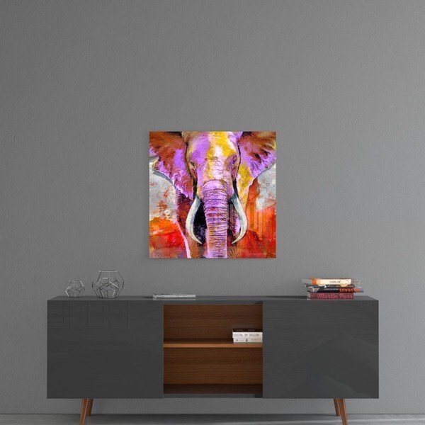 Sklenený obraz Insigne Revenge of the Elephant, 40 x 40 cm-image-1