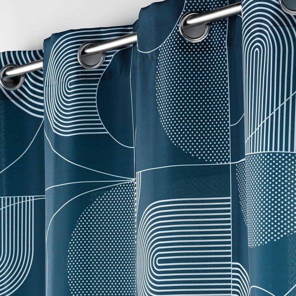 Modrý záves 140x280 cm Esquisse – douceur d'intérieur-image-1