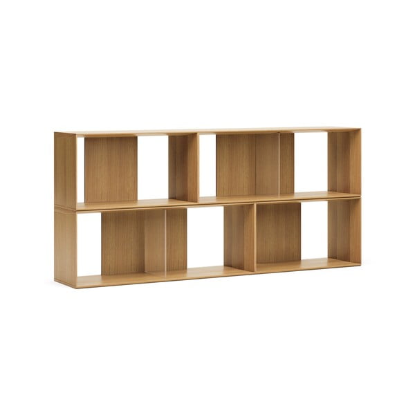 Modulárny policový systém v dekore duba v prírodnej farbe 4 ks 168x76 cm Litto – Kave Home-image-2