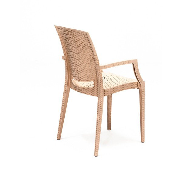 Béžová záhradná jedálenská súprava z umelého ratanu pre 4 Rattan – Floriane Garden-image-4