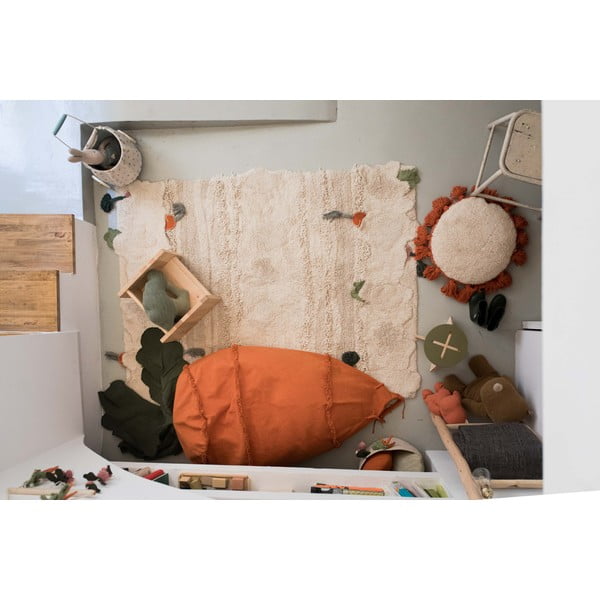 Zelený/oranžový detský sedací vak Cathy the Carrot – Lorena Canals-image-1