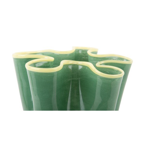 Zelená sklenená ručne vyrobená váza (výška 31,5 cm) Ruffles – PT LIVING-image-3