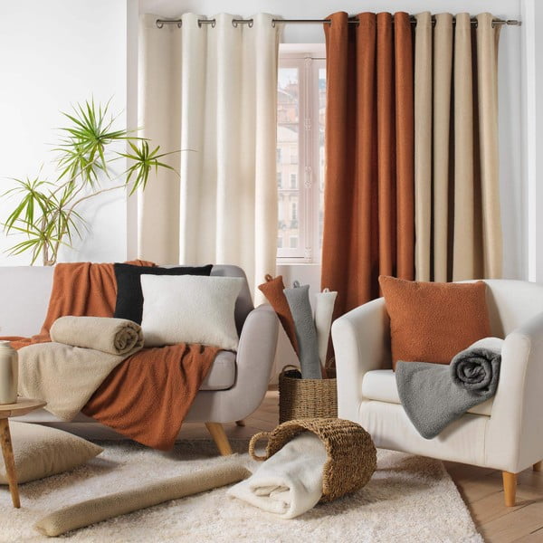 Sivá fleecová deka 125x150 cm Curly Wooly – douceur d'intérieur-image-4