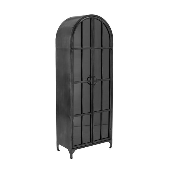 Čierna kovová vitrína 56,5x152,5 cm Papole – Bloomingville-image-2