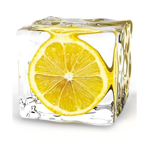 Sklenený obraz Iced Lemon, 20x20 cm