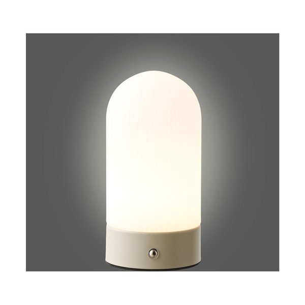Biela/taupe kovová stolová lampa s plastovým tienidlom (výška  18 cm) Ashford – House Nordic-image-2