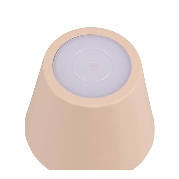 Krémovobiela LED stolová lampa s kovovým tienidlom (výška  21 cm) Diaz – Trio-image-3