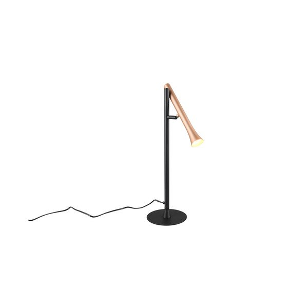 LED stolová lampa v čierno-zlatej farbe s kovovým tienidlom (výška 53 cm) Fiato – Trio-image-3