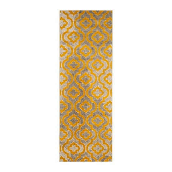 Žltý koberec Webtapetti Evergreen,  70 x 275 cm