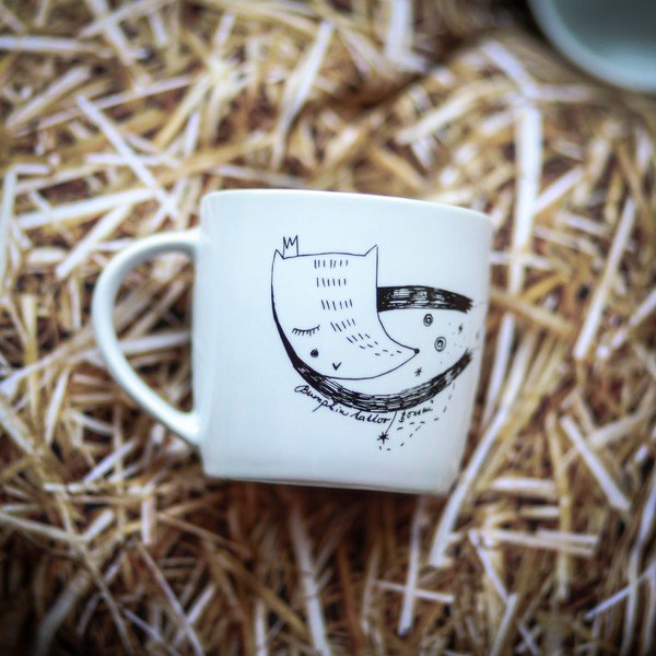 Biely porcelánový hrnček 260 ml Domov tu – Bonami-image-1