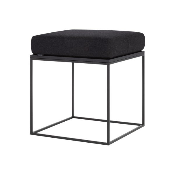Čierna čalúnená stolička Feo – noo.ma
