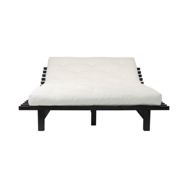 Dvojlôžková posteľ z borovicového dreva s matracom Karup Design Blues Comfort Mat Black/Natural, 140 × 200 cm-image-3